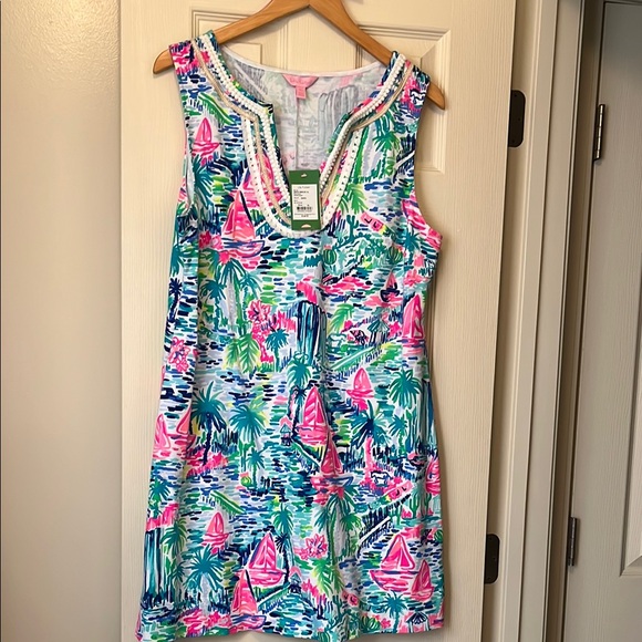 Colorful Tropical Print Dress and Shorts Set - family matching - Picture 4 of 7